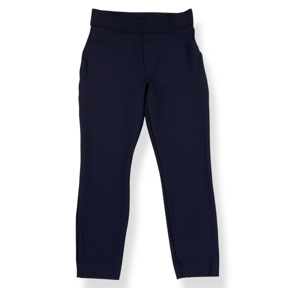 Spanx Leggings Women Small Petite 26x22 Ponte Skinny Pants Back Seam Blue 20251Q